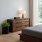 Homeroots 60" Walnut Manufactured Wood Six Drawer Double Dresser 473113 - alternate 4
