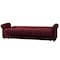Homeroots 89" Burgundy Chenille Convertible Futon Sleeper Sofa And Toss Pillows With Storage 607148 - alternate 7