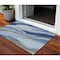 Homeroots 3' X 5' Blue Gray And Ivory Abstract Washable Indoor Outdoor Area Rug 600954 - alternate 1