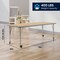 Flash Furniture Commercial Adjustable Height Rectangular Activity Table - Locking Casters-LT NAT XU-A3072-REC-LTNAT-T-P-CAS-GG - alternate 7