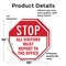 Signmission Stop All Visitors Must Report to Th, 10 inch X 10 inch, Vinyl Decal, 2PK OC-D-2PACK-10-246 - alternate 4