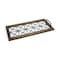 Homeroots 28in Brown Wood Indoor Outdoor Tray With Handles 376038 - alternate 4