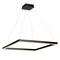 Jonathan Y Nero 23.63" Square Contemporary Modern Metal Integrated LED Pendant Light, Black JYL7105A - alternate 1
