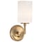 Nuvo Liam, 1 Light Vanity, Burnished Brass, White Opal Glass 60/8201 - alternate 6