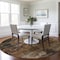 Homeroots 8' Taupe Gray And Ivory Round Abstract Washable Indoor Outdoor Area Rug 617676 - alternate 4