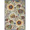 Homeroots 4' X 6' Ivory Red Green Blue And Yellow Floral Indoor Outdoor Area Rug 546658 - alternate 1