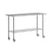 Flash Furniture Reese Work Table, 18 Gauge Stainless Steel Top Shelf, Undershelf and 4 Casters w/2 Locking NH-WT-2460-CAS-GG - alternate 1
