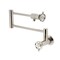 Kingston Brass Wall Mount Pot Filler Faucet with Knurled Handle, Polished Nickel KS4106RKX - alternate 1