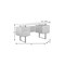 Homeroots 60" White and Silver Computer Desk With Three Drawers 333367 - alternate 3