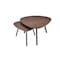 Homeroots Set of Two Brown And Black Wood And Metal Oval Nested Tables, 2PK 372964 - alternate 7