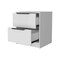 Homeroots 19" White Wood Two Drawer Nightstand 534903 - alternate 3