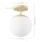 Jonathan Y Marcel Bistro 7.75" 1-Light Bohemian Farmhouse Iron/Frosted Glass LED Semi Flush Mount, Beige/White JYL7499B - alternate 7