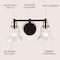 Jonathan Y Manhattan Vintage 18.5" 2-Light Metal/Glass Industrial Rustic LED Vanity, Brass Gold/Oil Rubbed Bronz JYL3545A - alternate 8