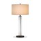 Homeroots 29" Black Glass Table Lamp With White Drum Shade 524459 - alternate 5