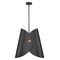 Z-Lite Salone 1 Light Pendant, Matte Black/Matte Black Outer, Gold Inner, 18 In W x 19.5 In H 1951P18-MB - alternate 4
