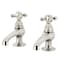 Kingston Brass Basin Tap Faucet with Metal Cross Handle, Polished Nickel KS3206AX - alternate 1