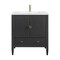 James Martin Vanities Myrrin 30" Sgl Vanity, Carbon Oak w/ Sgl Hole 3 CM White Zeus Silestone Top and Matching Backsplash 485-V30-CBO-1WZ - alternate 9