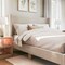 Martha Stewart Maisie King Upholstered Platform Bed, Wingback Headboard and Cushioned Siderails TW-3WDB0032-K-BG-MS - alternate 6