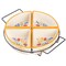 Laurie Gates Tierra 4-Section Hand Painted Stoneware Tidbit Dish with Metal Rack 130965.05RR - alternate 1