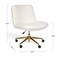 Martha Stewart Eloise Upholstered Office Chair in Off White/Polished Brass CH-232196-2-CR-GLD-MS - alternate 8
