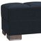 Homeroots 52" Dark Blue and Brown Chenille Tufted Storage Ottoman 608912 - alternate 6