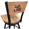 Holland Bar Stool Co 30" Blk Wrinkle Louisiana State Swivel Bar Stool, Laser Engraved Back L03830BWMedMplALaStUnMedMpl - alternate 1