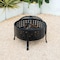 Deko Living 27 Inch Round Outdoor Steel Wood Burning Fire Pit w/ Cooking Grill, Spark Screen COB10514 - alternate 7