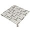 Apollo Tile Artisana 12x12 in. Silver White Polished, Textured, Foiled Stone Block Basketweave Mosaic Tile, 5PK APLBST8802A - alternate 8