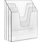 Acrimet Vertical Triple File Folder Holder Organizer, File Sorter (Plastic) (Clear Crystal Color) 864.1 - alternate 1