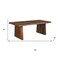 Homeroots 86" Dark Brown Solid Wood Dining Table 521833 - alternate 14
