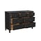 Homeroots 57" Black Solid Wood Seven Drawer Dresser 521236 - alternate 5