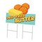 Signmission Deep Fried Butter Die Cut Yard & Stake plastic coroplast window, C-DC-2436-Deep Fried Butter C-DC-2436-Deep Fried Butter19 - alternate 1