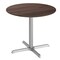 Flash Furniture 36" Round Outdoor Tabletop, Dark Brown, Seamless Surface Technology, 30"x30" Silver Cast IronxBase ST-RD36-WBR-T3030S-GG - alternate 1