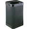 Safco At-Your-Disposal 38 gal Square Outdoor Can, Black, Top Hole, HDPE, 18 in 9790BL - alternate 1