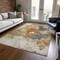 Homeroots 8' X 10' Taupe Black And Copper Abstract Washable Indoor Outdoor Area Rug 606028 - alternate 6