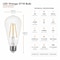 Euri Lighting ST19 LED Filament Bulb, 7W, 800 lm, 75W Eq., 2700K, E26, Dimmable, Wet Rated, UL VST19-3000e - alternate 6