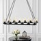 Jonathan Y Coronet 45.5" 12-Light Seeded Glass/Iron Rustic Farmhouse Rectangular LED Candelier, Oil Rubbed Bronz JYL7555A - alternate 7