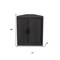 Homeroots Set Of Two Black Wood Corner Accent Cabinet With Two Doors 712118 - alternate 5