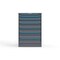 Strong Hold 7 drawer cabinet - (1x 2ft, 1x 3ft, 1x 4ft, 2x 5ft, 2x 6ft) - Blue accents - Keyed Different S3044-PPDAS-0701FS - alternate 1