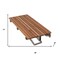 Homeroots 14" X 30" Brown Teak Rectangular Shower Bench 549337 - alternate 3