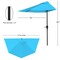 Pure Garden 9ft Half Umbrella, Brilliant Blue 50-LG1037 - alternate 4