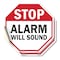 Signmission Stop Alarm Will Sound, 4 inch X 4 inch, Vinyl Decal, 2PK OC-D-2PACK-4-189 - alternate 1