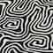Homeroots 8' Black And Ivory Round Abstract Washable Indoor Outdoor Area Rug 599690 - alternate 6