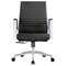 Leisuremod Aleen Office Chair in Upholstered Leather and Iron Frame with Swivel and Tilt, Black AO19BLL - alternate 6