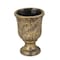 Homeroots 7in Antiqued Brass Textural Tone On Tone Cement Indoor Outdoor Round Urn Planter 487901 - alternate 4