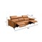 Homeroots 96" Camel Leather Reclining Wood USB Sofa 719567 - alternate 4