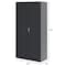 Sandusky Lee Shelving Storage Cabinet, 66 in H, 30 in W, 18 in D, Swing, Keyed, Black, 4 Shelves VF31301866-09 - alternate 4