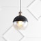 Jonathan Y Nixon 7.5" 1-Light MidCentury Modern Metal/Glass Adjustable Drop Globe LED Pendant, Brass Gold/Black JYL3513A - alternate 10