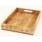 Homeroots Set of Three Natural Rectangular Solid Wood Floral Handmade Serving Tray With Handles 526350 - alternate 6