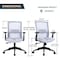 Leisuremod Ingram Office Task Chair with Adjustable Armrests and Swivel and Tilt, White/White IO20W-C - alternate 8